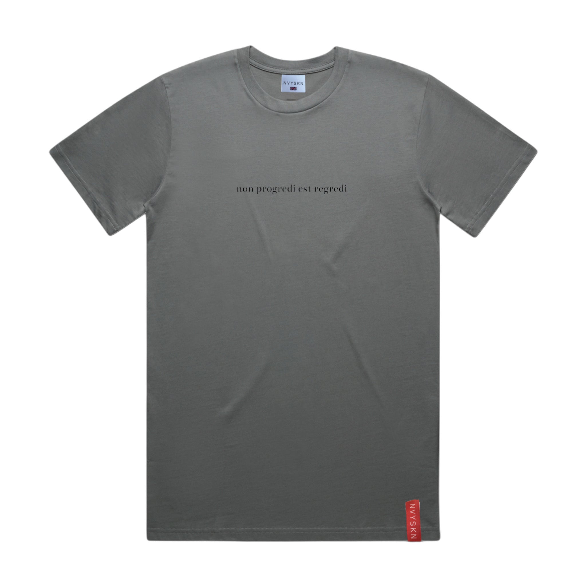NVYSKN Mens Cotton Latin Design T Shirt “Non Progredi Est Regredi”