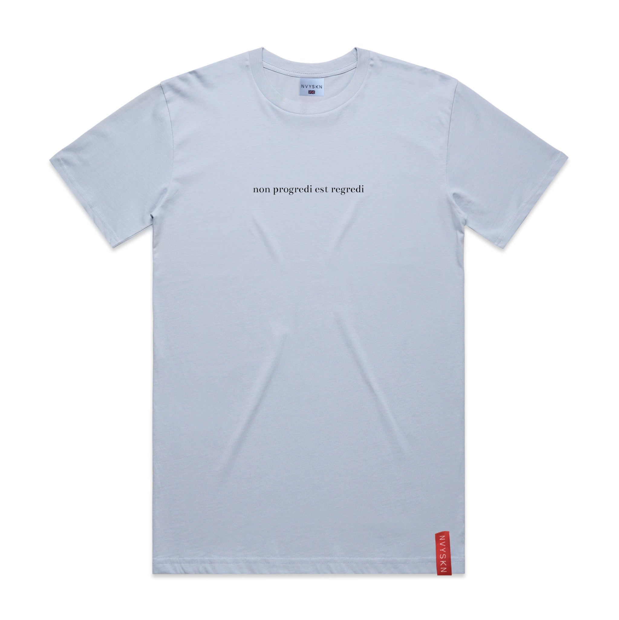 NVYSKN Mens Cotton Latin Design T Shirt “Non Progredi Est Regredi”