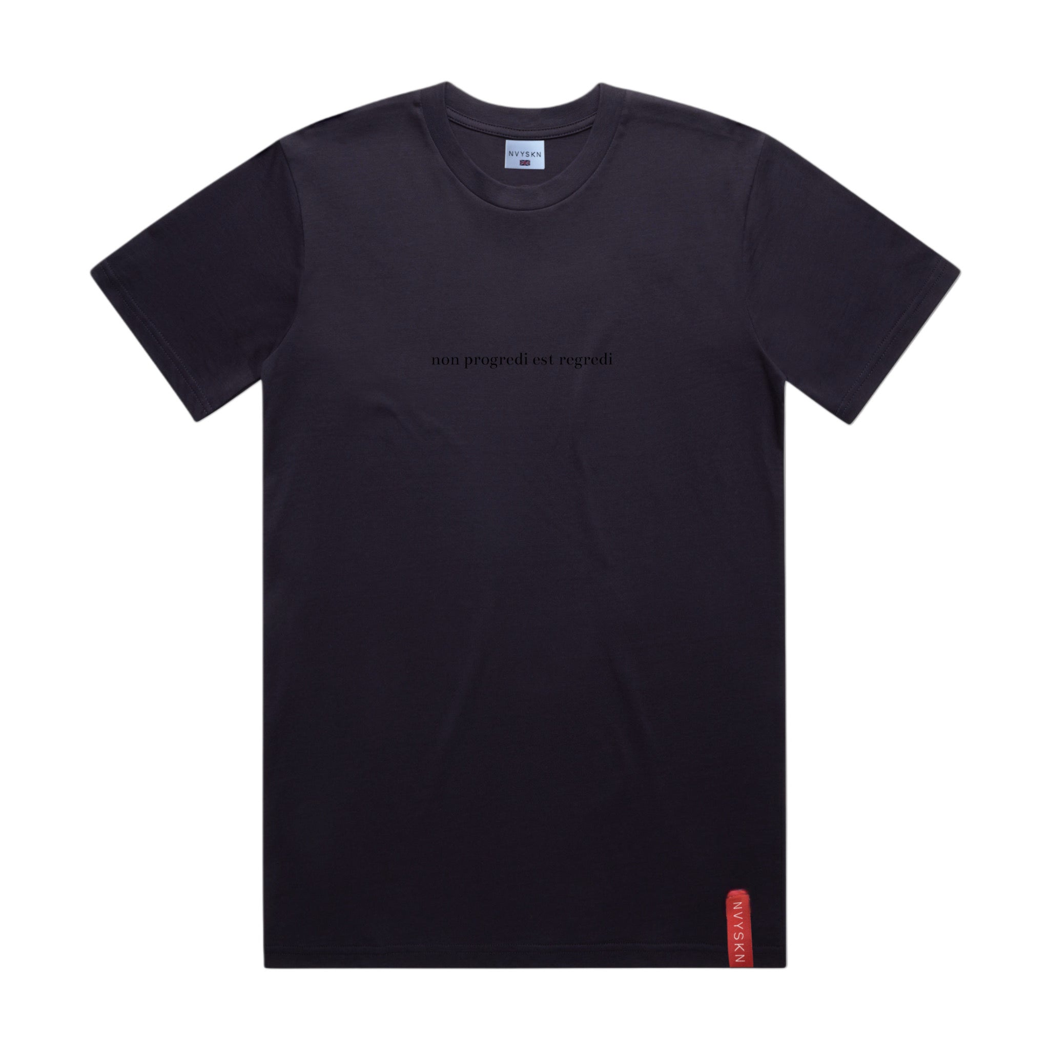 NVYSKN Mens Cotton Latin Design T Shirt “Non Progredi Est Regredi”