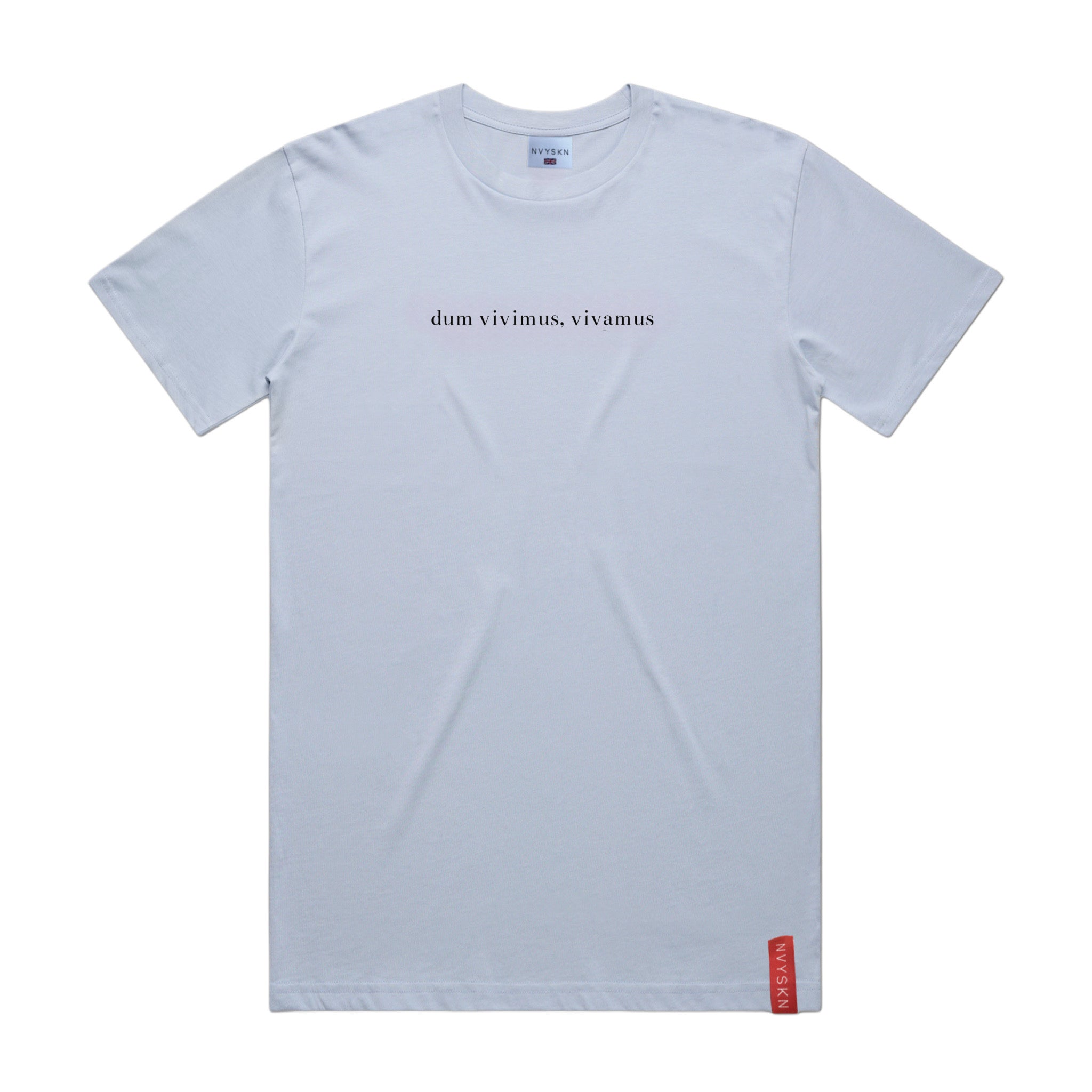 NVYSKN Mens Cotton Latin Design T Shirt “Dum Vivimus, Vivamus”