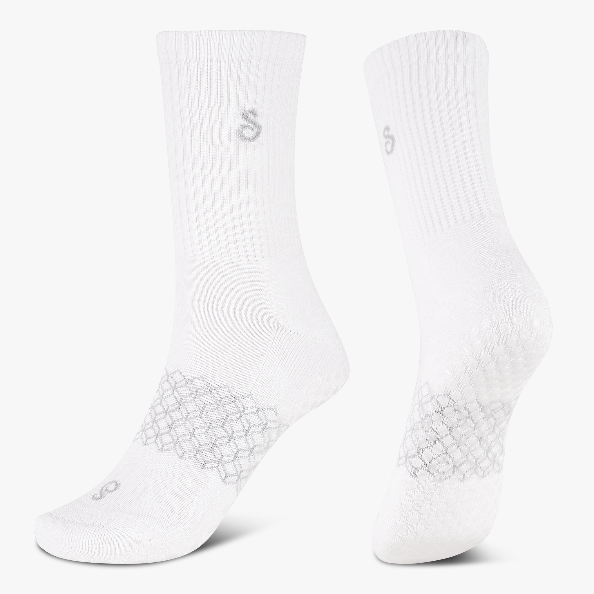 grip socks (crew / mid-calf) - organic combed cotton