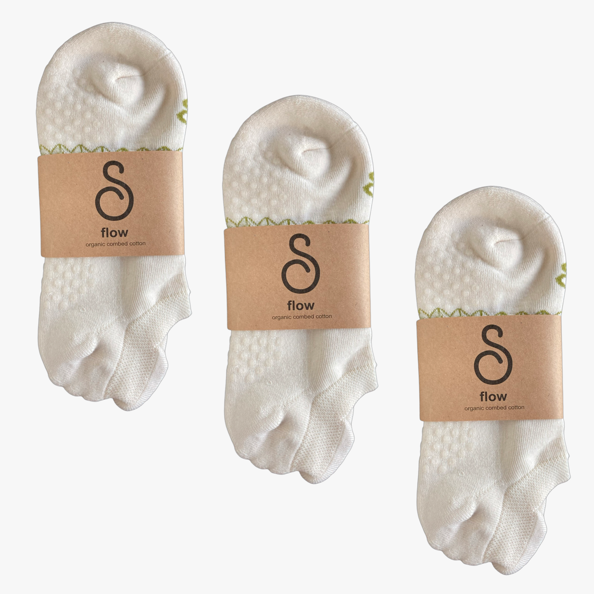 grip socks (ankle) - organic combed cotton