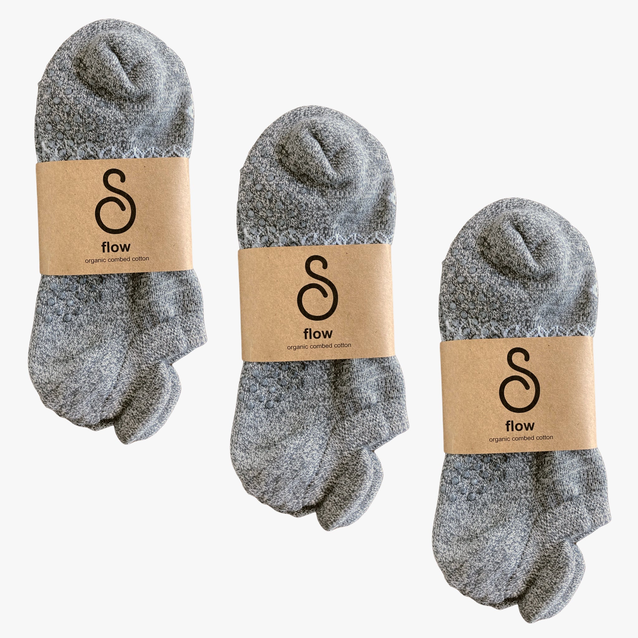 grip socks (ankle) - organic combed cotton