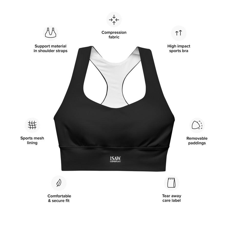 iSAW Womens Black Sports Bra