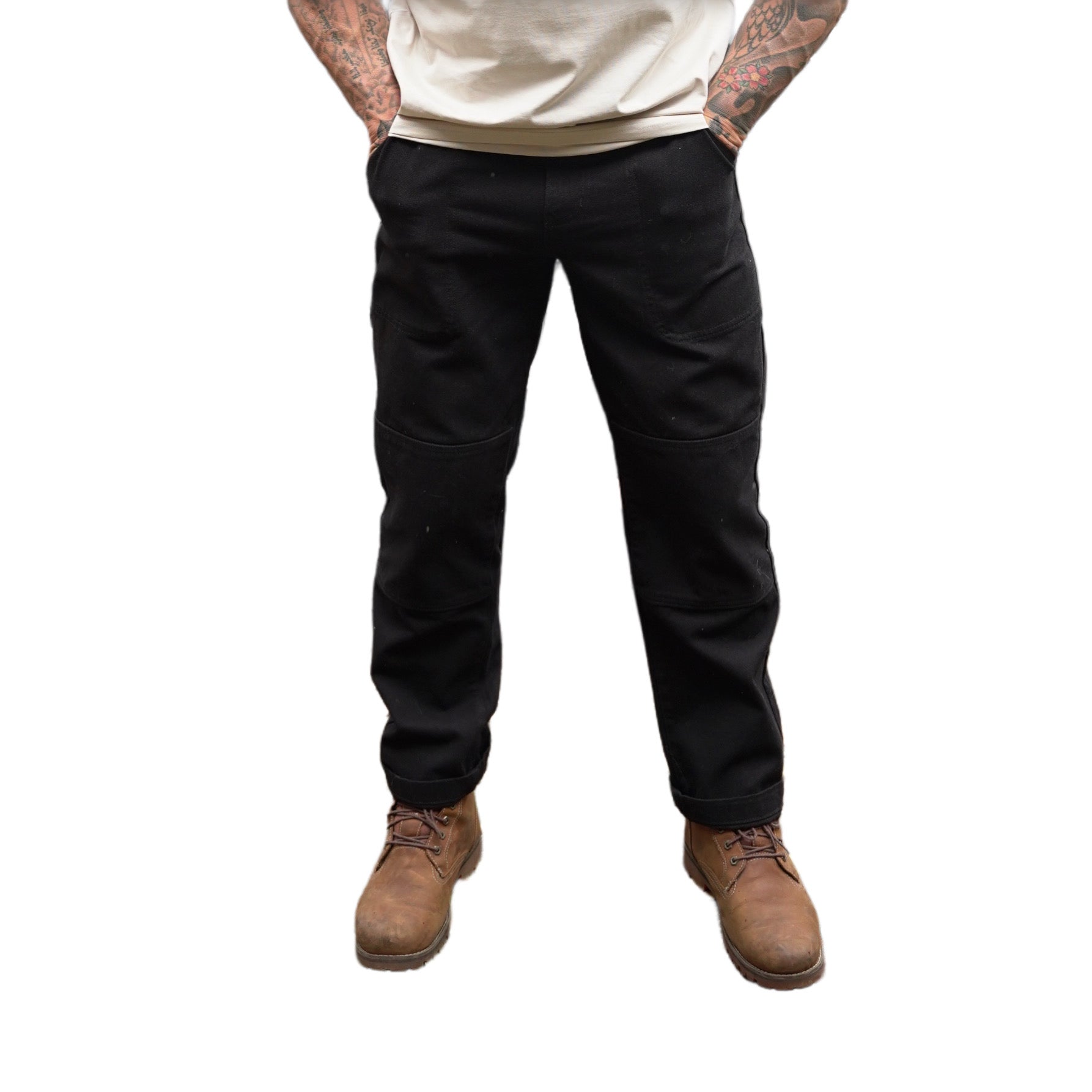 NVYSKN Mens Cotton Canvas Utility Trousers